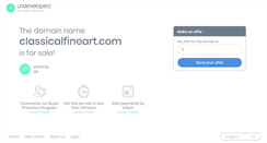 Desktop Screenshot of classicalfineart.com